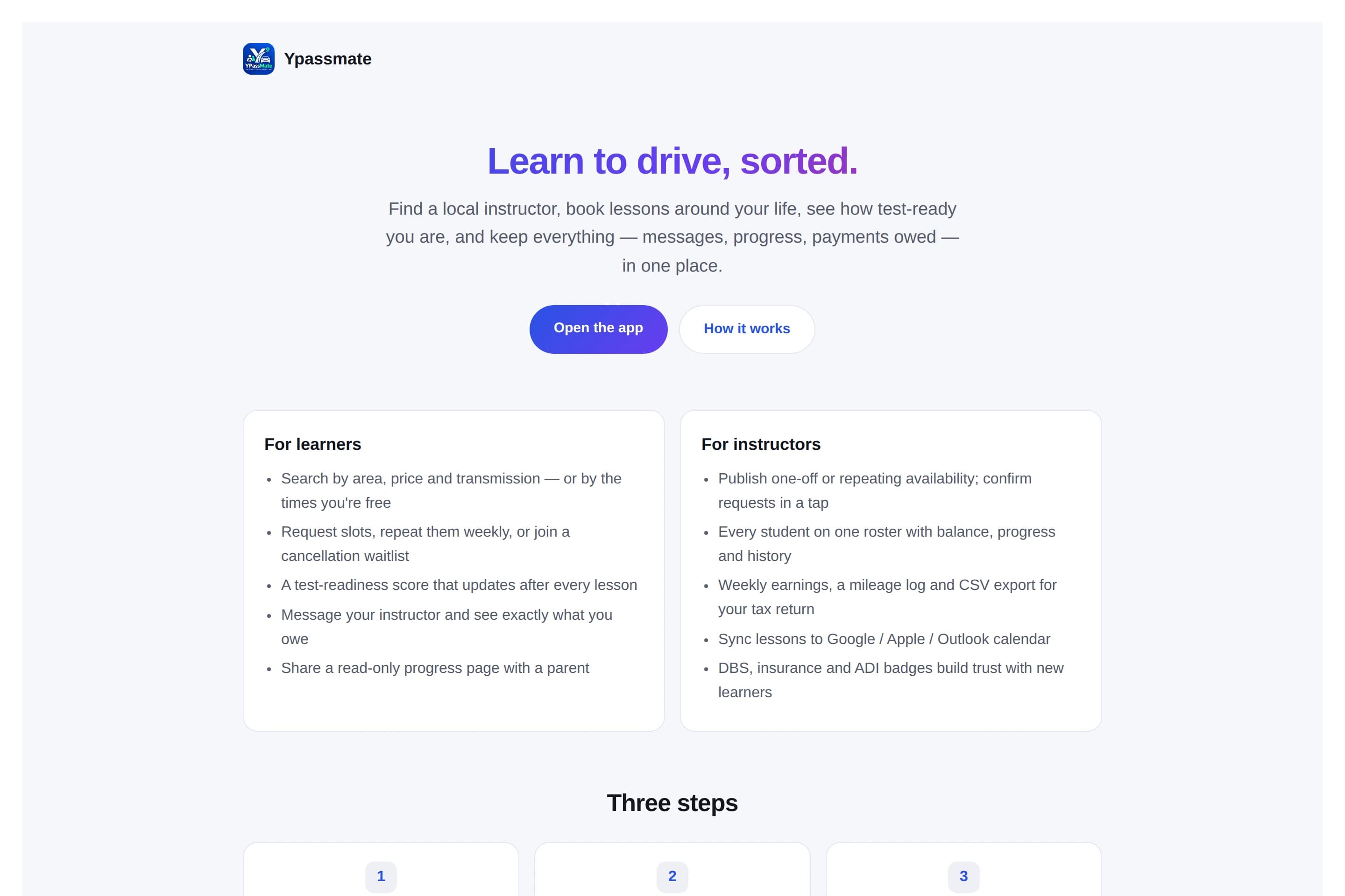 YPassmate web application preview
